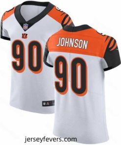 Nike Bengals #90 Michael Johnson White Mens Stitched NFL Vapor Untouchable Elite Jersey