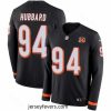 Nike Bengals #94 Sam Hubbard Black Team Color Stitched NFL Limited Therma Long Sleeve Jersey