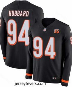 Nike Bengals #94 Sam Hubbard Black Team Color Stitched NFL Limited Therma Long Sleeve Jersey