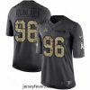 Nike Bengals #96 Carlos Dunlap Black Mens Stitched NFL Limited 2016 Salute to Service Jersey