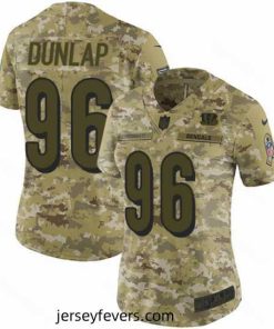 Nike Bengals #96 Carlos Dunlap Camo Stitched NFL Limited 2018 Salute to Service Jersey
