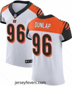 Nike Bengals #96 Carlos Dunlap White Mens Stitched NFL Vapor Untouchable Elite Jersey