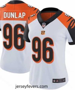 Nike Bengals #96 Carlos Dunlap White Womens Stitched NFL Vapor Untouchable Limited Jersey