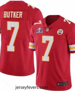 Nike Chiefs 7 Harrison Butker Red Team Color Bound Stitched NFL Vapor Untouchable Limited 2024 Super Bowl LVIII Jersey