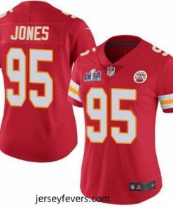 Nike Chiefs 95 Chris Jones Red Team Color Bound Stitched NFL Vapor Untouchable Limited 2024 Super Bowl LVIII Jersey