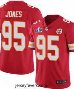 Nike Chiefs 95 Chris Jones Red Team Color Bound Stitched NFL Vapor Untouchable Limited 2024 Super Bowl LVIII Jersey
