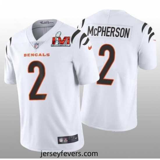 Nike Cincinati Bengals 2 Evan McPherson White 2022 Super Bowl LVI Vapor Limited Jersey