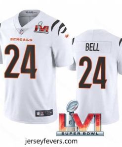 Nike Cincinati Bengals 24 Vonn Bell White 2022 Super Bowl LVI Vapor Limited Jersey