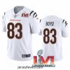 Nike Cincinati Bengals 83 Tyler Boyd White 2022 Super Bowl LVI Vapor Limited Jersey