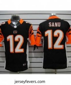 Nike Cincinnati Bengals 12 Mohamed Sanu Black Elite NFL Jersey