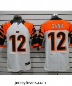 Nike Cincinnati Bengals 12 Mohamed Sanu white Elite NFL Jersey