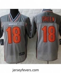 Nike Cincinnati Bengals 18 A.J. Green Grey Elite Vapor NFL Jersey