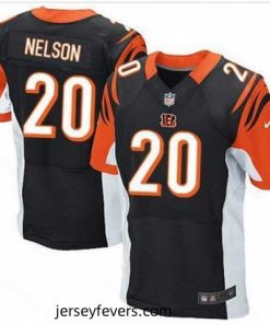 Nike Cincinnati Bengals #20 Reggie Nelson Black Team Color Mens Stitched NFL Elite Jersey