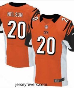 Nike Cincinnati Bengals #20 Reggie Nelson Orange Alternate Mens Stitched NFL Elite Jersey