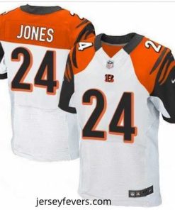 Nike Cincinnati Bengals #24 Adam Jones White Mens Stitched NFL Elite Jersey
