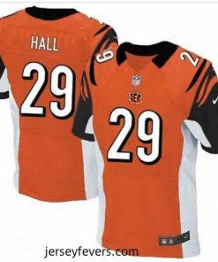 Nike Cincinnati Bengals #29 Leon Hall Orange Alternate Mens Stitched NFL Elite Jersey