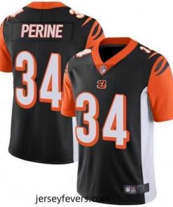 Nike Cincinnati Bengals 34 Samaje Perine Black Vapor Untouchable Limited Jersey