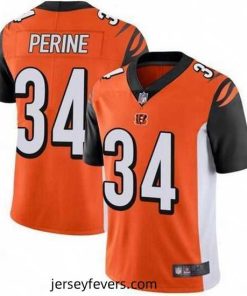 Nike Cincinnati Bengals 34 Samaje Perine Orange Vapor Untouchable Limited Jersey
