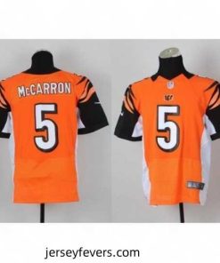 Nike Cincinnati Bengals 5 AJ McCarron Orange Elite NFL Jersey
