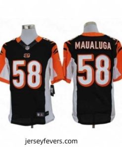 Nike Cincinnati Bengals 58 Rey Maualuga Black Elite NFL Jersey