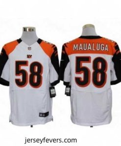 Nike Cincinnati Bengals 58 Rey Maualuga White Elite NFL Jersey