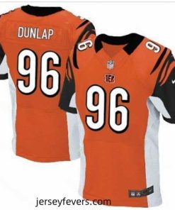 Nike Cincinnati Bengals #96 Carlos Dunlap Orange Alternate Mens Stitched NFL Elite Jersey