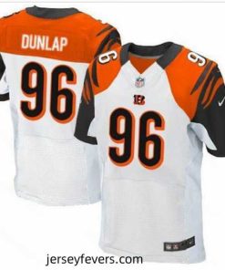 Nike Cincinnati Bengals #96 Carlos Dunlap White Mens Stitched NFL Elite Jersey