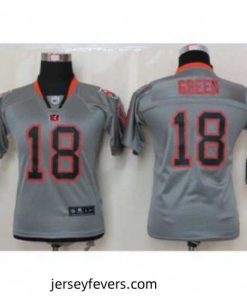 Nike Cincinnati Bengals #18 A.J. Green Grey jerseys[Elite lights out]