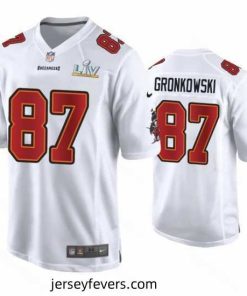Rob Gronkowski Buccaneers White Super Bowl Lv Game Fashion Jersey