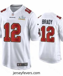 Tom Brady Buccaneers White Super Bowl Lv Game Fashion Jersey