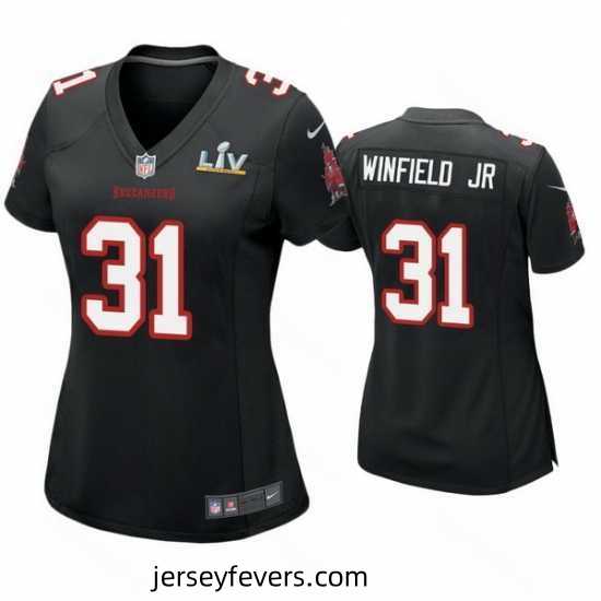 Antoine Winfield Jr. Buccaneers Black Super Bowl Lv Game Fashion Jersey