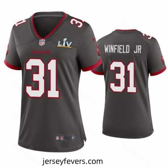 Antoine Winfield Jr. Buccaneers Pewter Super Bowl Lv Game Jersey