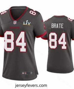 Cameron Brate Buccaneers Pewter Super Bowl Lv Game Jersey