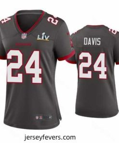 Carlton Davis Buccaneers Pewter Super Bowl Lv Game Jersey