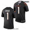 Cincinnati Bengals #1 Ja'Marr Chase Black 2021 Legend Football Jersey