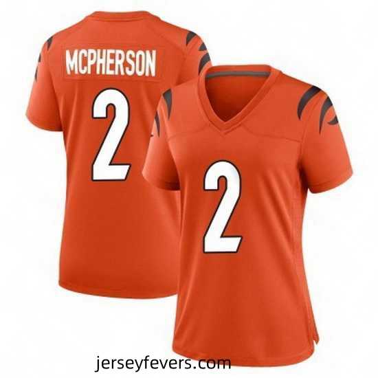 Cincinnati Bengals #2 Evan McPherson 2021 Orange Vapor Limited Stitched NFL Jersey