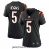 Cincinnati Bengals 5 Tee Higgins Black Stitched Game Jersey