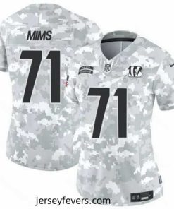Cincinnati Bengals 71 Amarius Mims 2024 F.U.S.E Arctic Camo Salute To Service Limited Stitched Football Jersey