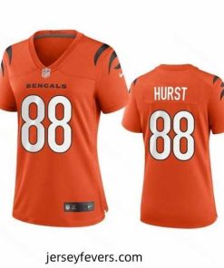 Cincinnati Bengals 88 Hayden Hurst Orange Stitched Game Jersey