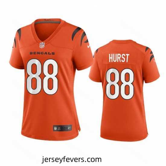 Cincinnati Bengals 88 Hayden Hurst Orange Stitched Game Jersey