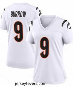 Cincinnati Bengals 9 Joe Burrow White Vapor Untouchable Limited Jersey
