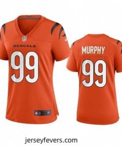 Cincinnati Bengals 99 Myles Murphy Orange Stitched Game Jersey