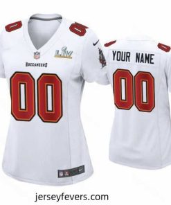 Custom Buccaneers White Super Bowl Lv Game Fashion Jersey