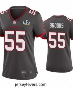 Derrick Brooks Buccaneers Pewter Super Bowl Lv Game Jersey