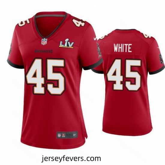 Devin White Buccaneers Red Super Bowl Lv Game Jersey
