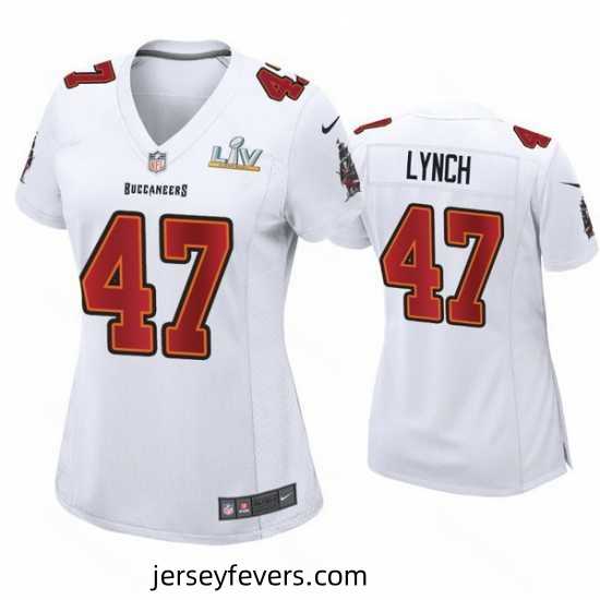 John Lynch Buccaneers White Super Bowl Lv Game Fashion Jersey