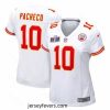 Kansas City Chiefs 10 Isiah Pacheco White 2023 F.U.S.E  Vapor Untouchable Limited Stitched 2024 Super Bowl LVIII Jersey