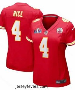 Kansas City Chiefs 4 Rashee Rice Red 2023 F.U.S.E  Vapor Untouchable Limited Stitched 2024 Super Bowl LVIII Jersey