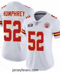 Kansas City Chiefs 52 Creed Humphrey White Vapor Untouchable Limited Stitched Football 2024 Super Bowl LVIII Jersey