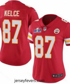 Kansas City Chiefs 87 Travis Kelce Red Vapor Untouchable Limited Stitched Football 2024 Super Bowl LVIII Jersey